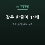 같은 한글이 11배 — 자모 분리(NFD) 실측