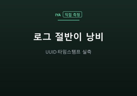 로그 절반이 낭비 — UUID·타임스탬프 실측